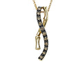 Carlo Viani® Smokey Quartz Bamboo Pendant Necklace