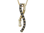 Carlo Viani® Smokey Quartz Bamboo Pendant Necklace