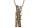 Carlo Viani® Smokey Quartz Bamboo Pendant Necklace