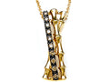 Carlo Viani® Smokey Quartz Bamboo Pendant Necklace
