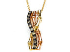 Carlo Viani® Smokey Quartz Bamboo Pendant Necklace