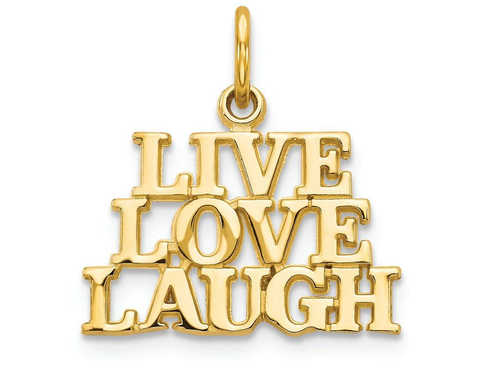 FJC Finejewelers 14k Yellow Gold Talking - Live Love Laugh Charm