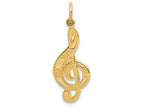 FJC Finejewelers 14k Yellow Gold Treble Clef Charm
