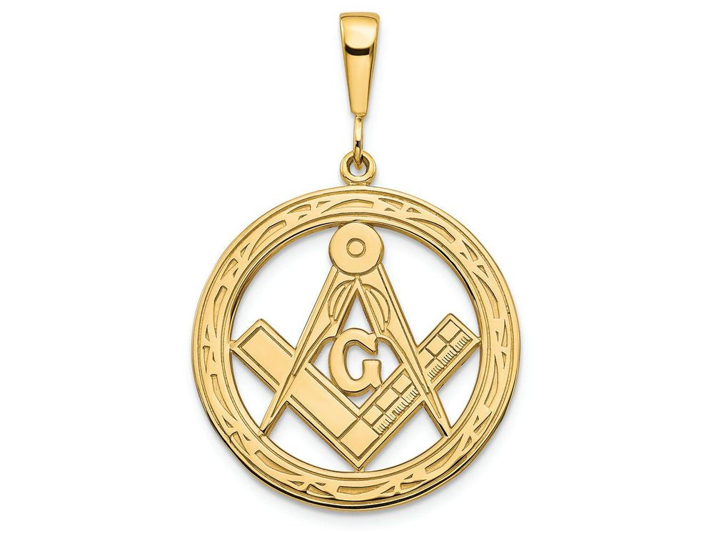 FJC Finejewelers 14k Yellow Gold Large Masonic Charm