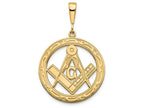 FJC Finejewelers 14k Yellow Gold Large Masonic Charm
