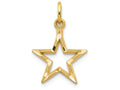 FJC Finejewelers 14k Yellow Gold Bright Cut Star Charm