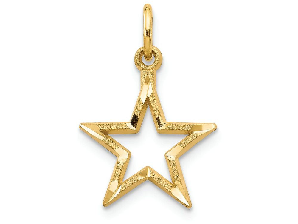 FJC Finejewelers 14k Yellow Gold Bright Cut Star Charm