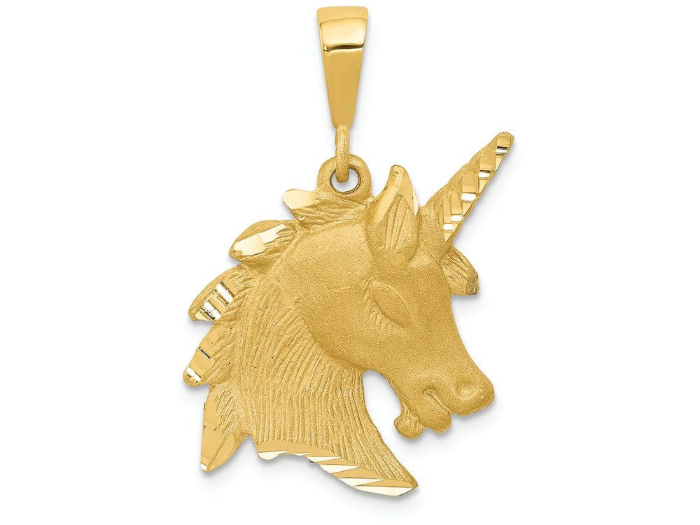 FJC Finejewelers 14k Yellow Gold Unicorn Head Charm
