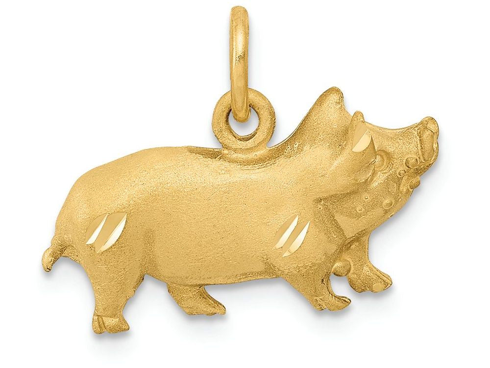 FJC Finejewelers 14k Yellow Gold Pig Charm