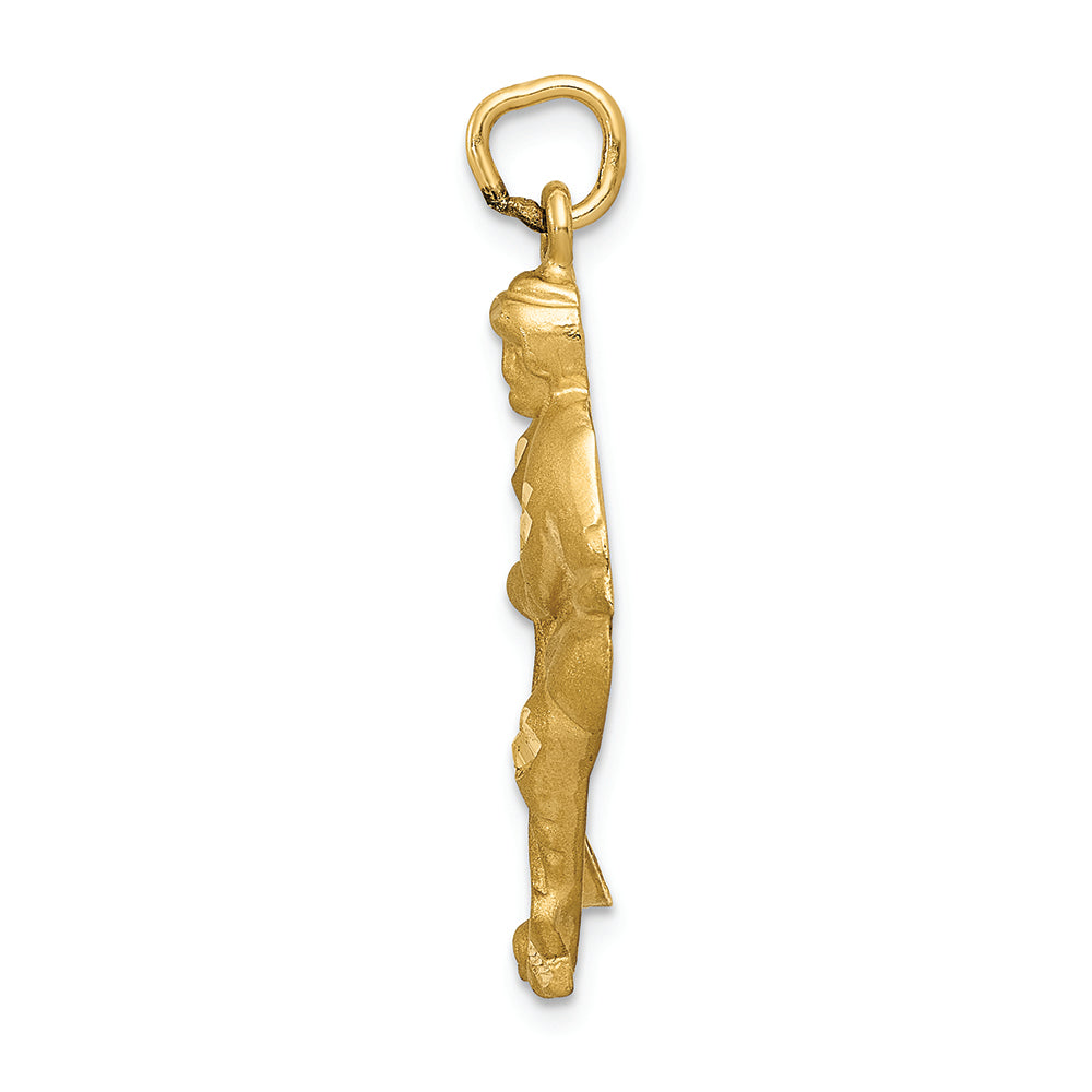 FJC Finejewelers 14k Yellow Gold Hockey Player Charm