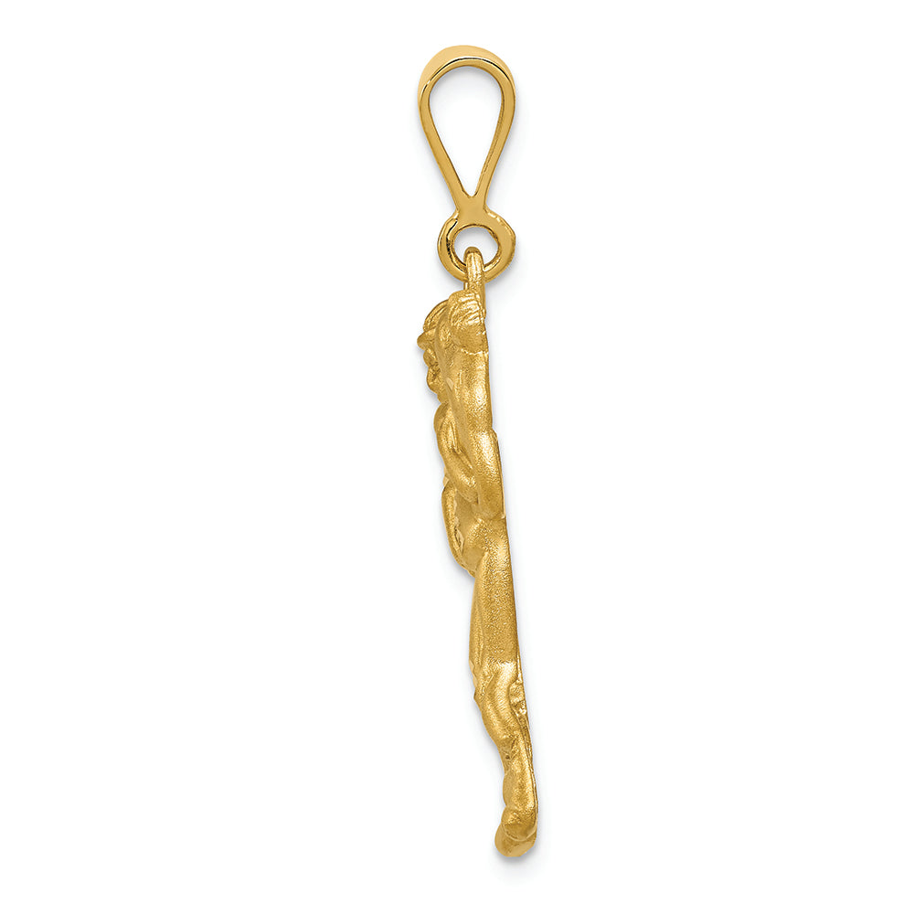 FJC Finejewelers 14k Yellow Gold Satindc Wrestling Charm