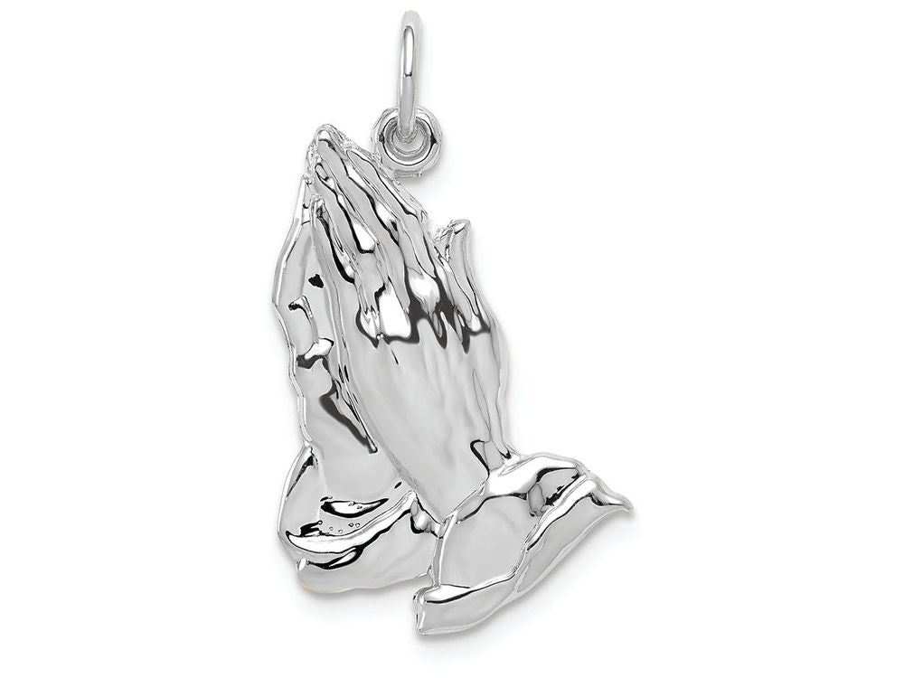 FJC Finejewelers 14k White Gold Praying Hands Charm