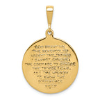 FJC Finejewelers 14k Yellow Gold Praying Hands Serenity Prayer Charm