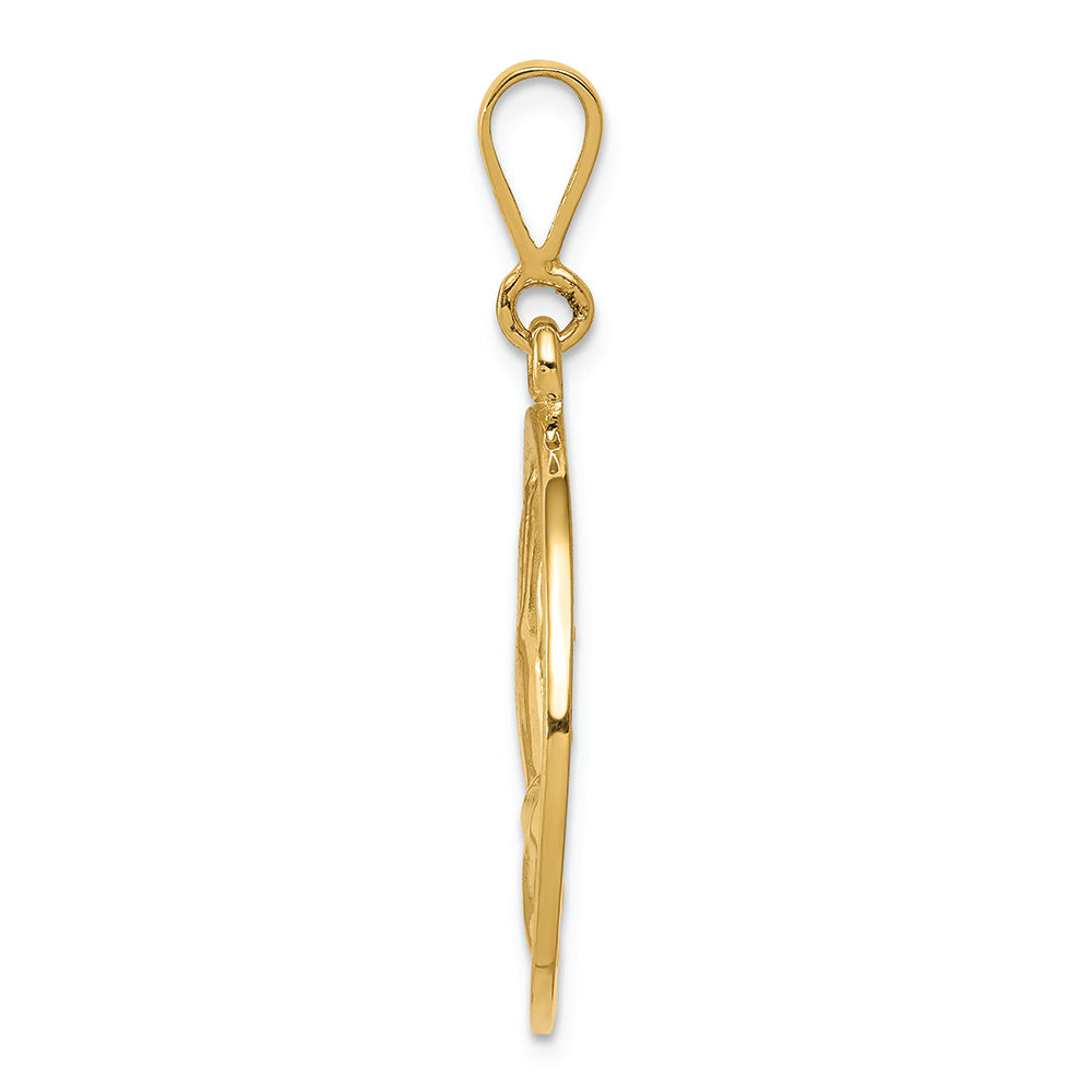 FJC Finejewelers 14k Yellow Gold Praying Hands Serenity Prayer Charm