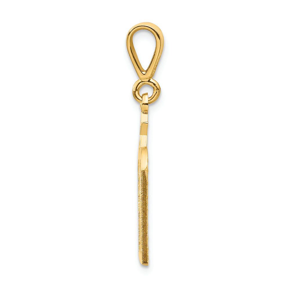 FJC Finejewelers 14k Yellow Gold Polished Ten Commandment Tablets with Star Of David Charm