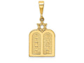 FJC Finejewelers 14k Yellow Gold Polished Ten Commandment Tablets with Star Of David Charm