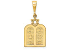 FJC Finejewelers 14k Yellow Gold Polished Ten Commandment Tablets with Star Of David Charm