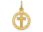 FJC Finejewelers 14k Yellow Gold Eternal Life Cross Charm