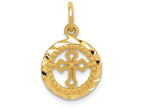 FJC Finejewelers 14k Yellow Gold Eternal Life Cross Charm
