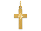 FJC Finejewelers 14k Yellow Gold Small Bright Cut Cross Charm