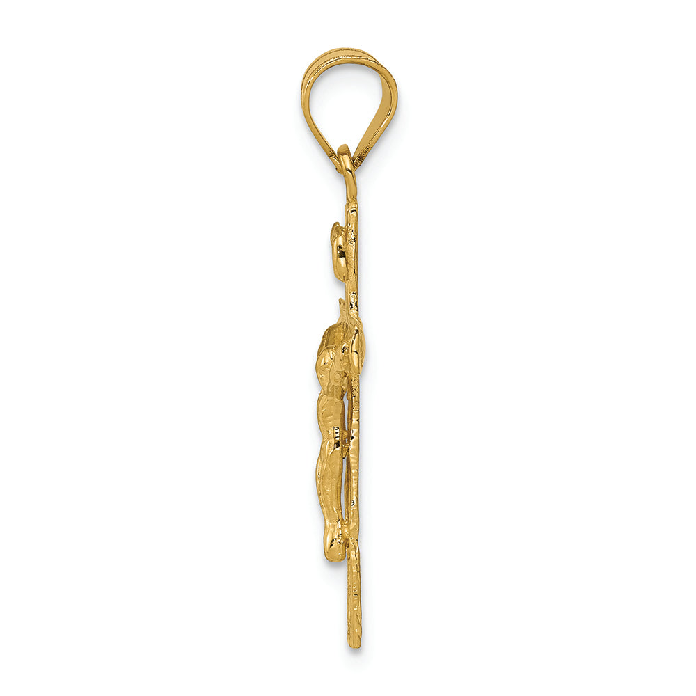 FJC Finejewelers 14k Yellow Gold Inri Crucifix Charm