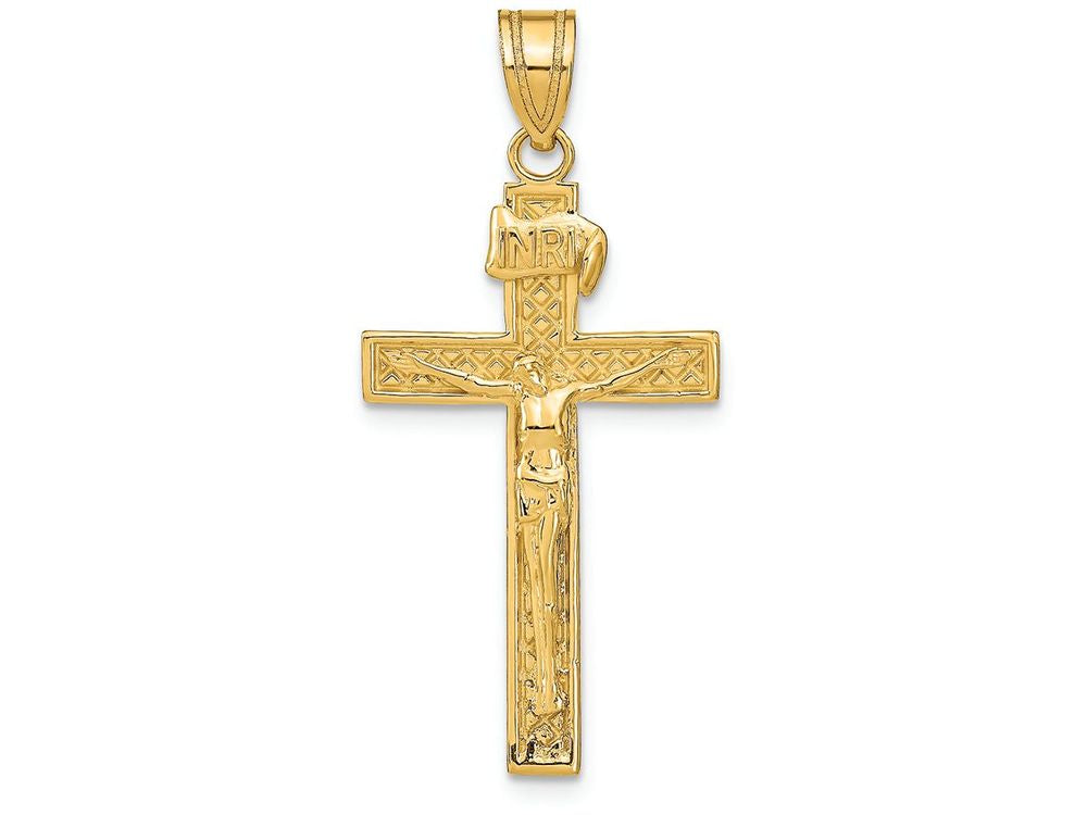FJC Finejewelers 14k Yellow Gold Inri Crucifix Charm