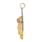 FJC Finejewelers 14 Kt Tri Color Gold Jesus Charm