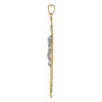 FJC Finejewelers 14k Two-tone Gold Cara Vaca Crucifix Charm