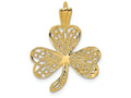 FJC Finejewelers 14k Yellow Gold Filigree Shamrock Charm