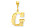 FJC Finejewelers 14k Yellow Gold Initial G Charm