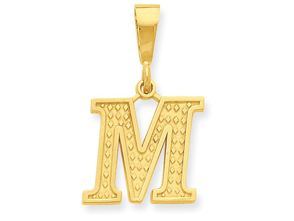 FJC Finejewelers 14k Yellow Gold Initial M Charm