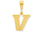 FJC Finejewelers 14k Yellow Gold Initial V Charm