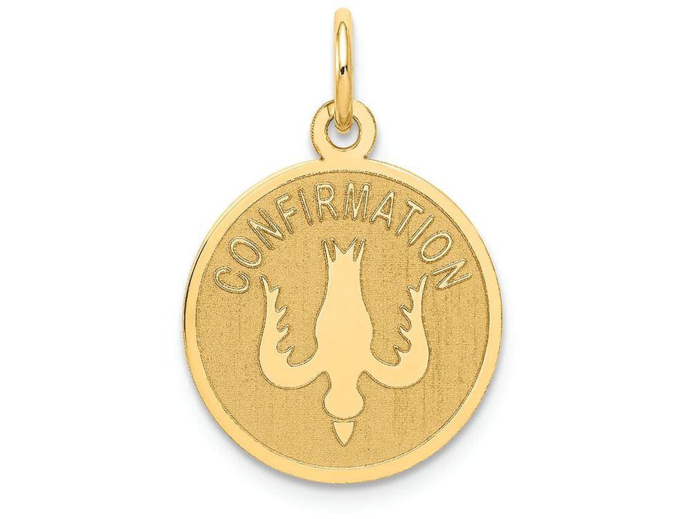FJC Finejewelers 14k Yellow Gold Confirmation with Dove Medal Charm