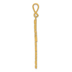 FJC Finejewelers 14k Yellow Gold Nugget Style Cross Charm