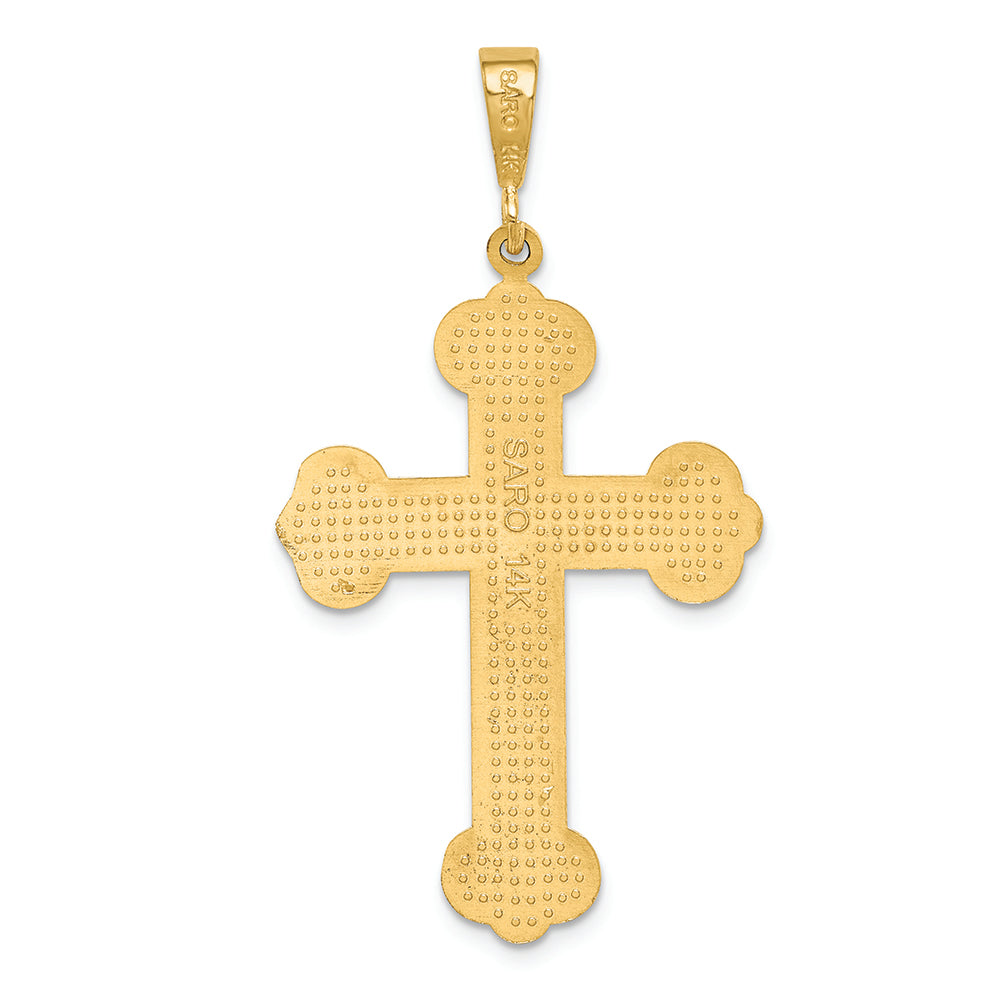 FJC Finejewelers 14k Yellow Gold Budded Cross Charm