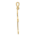 FJC Finejewelers 14k Yellow Gold Budded Cross Charm