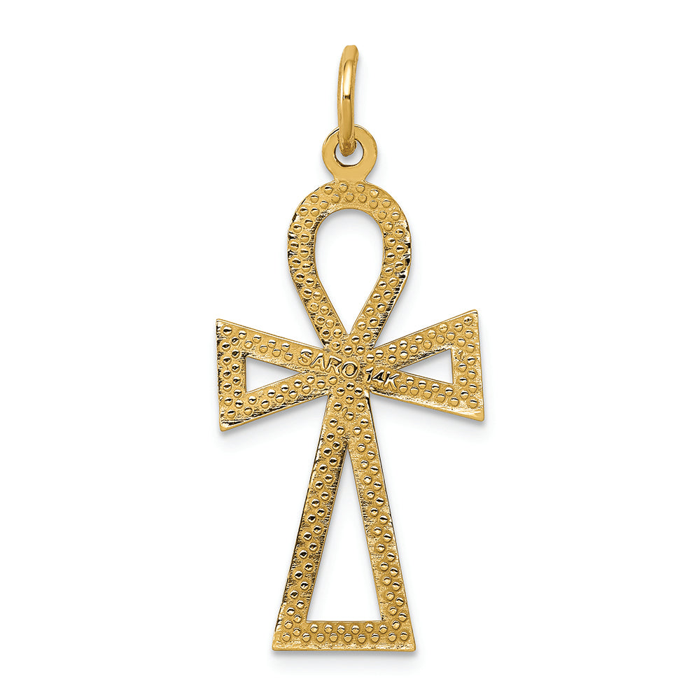FJC Finejewelers 14k Yellow Gold Ankh Cross Charm