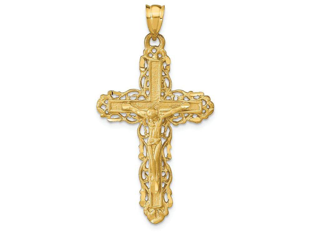 FJC Finejewelers 14k Yellow Gold Crucifix Charm