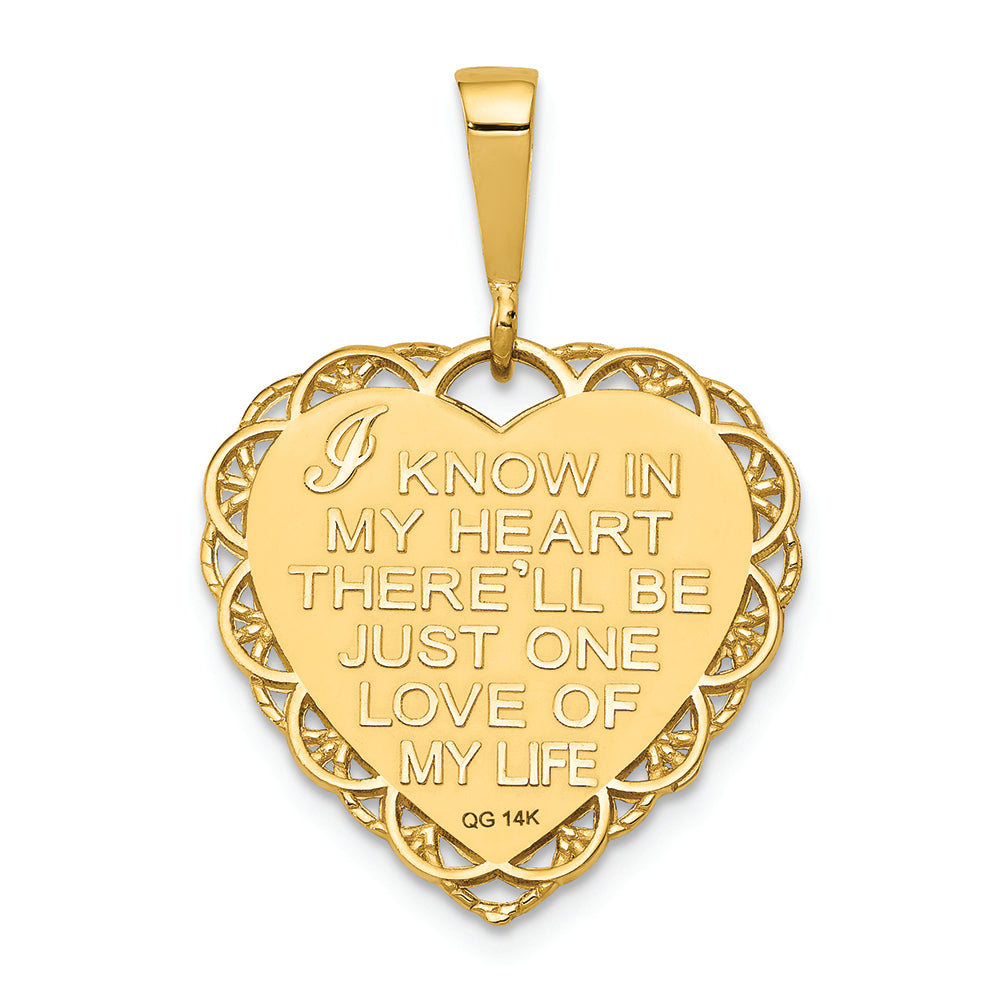 FJC Finejewelers 14k Yellow Gold Reversible I Love You Heart Charm