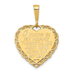 FJC Finejewelers 14k Yellow Gold Reversible I Love You Heart Charm