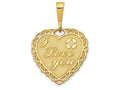 FJC Finejewelers 14k Yellow Gold Reversible I Love You Heart Charm