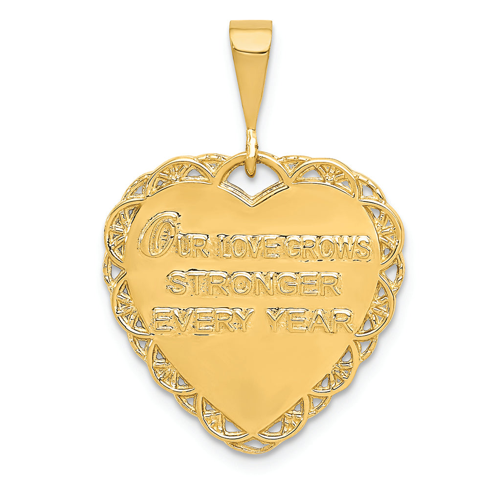 FJC Finejewelers 14k Yellow Gold 25th Anniversary Charm