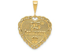 FJC Finejewelers 14k Yellow Gold 25th Anniversary Charm
