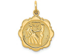FJC Finejewelers 14k Yellow Gold Bride Groom Charm Back Is Textured