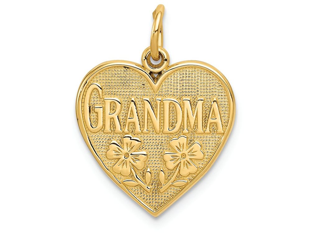 FJC Finejewelers 14k Yellow Gold Grandma Heart Charm