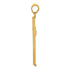 FJC Finejewelers 14k Yellow Gold Satin Diamond -cut Cross Charm