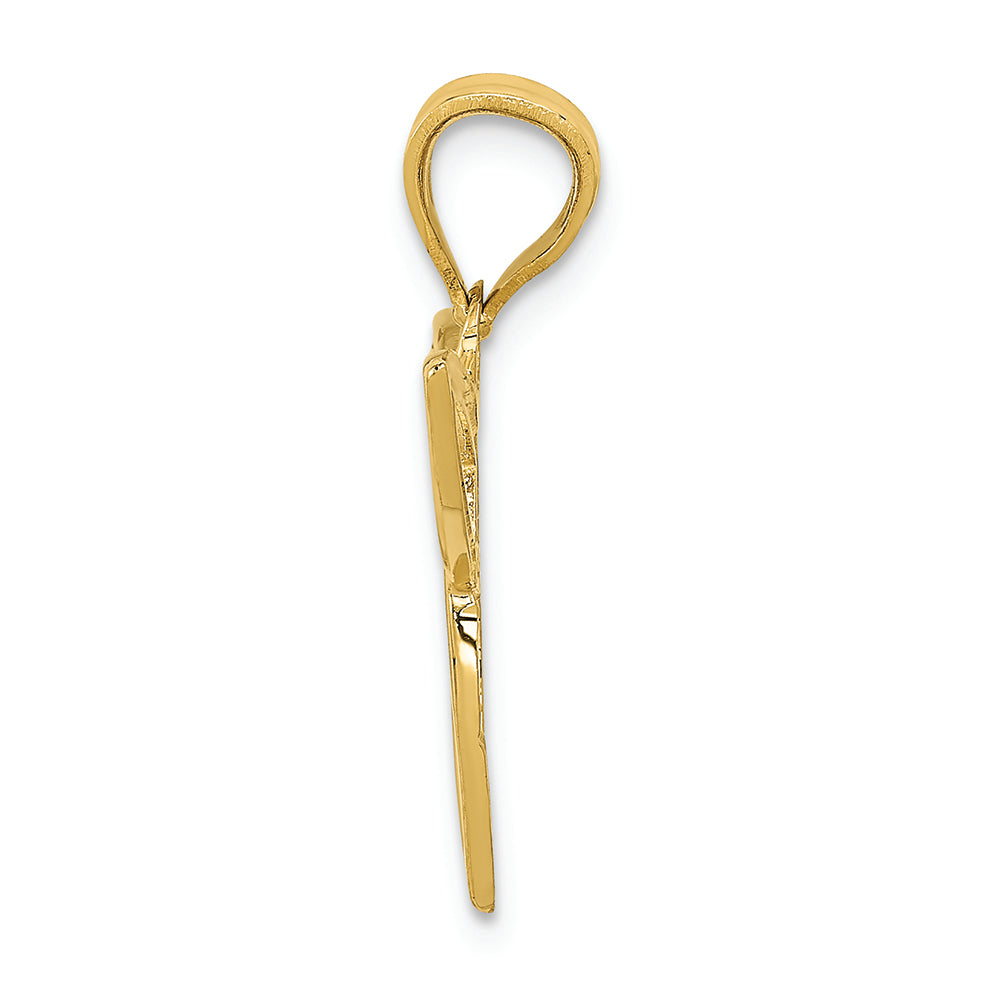 FJC Finejewelers 14k Yellow Gold Angel Symbol Charm