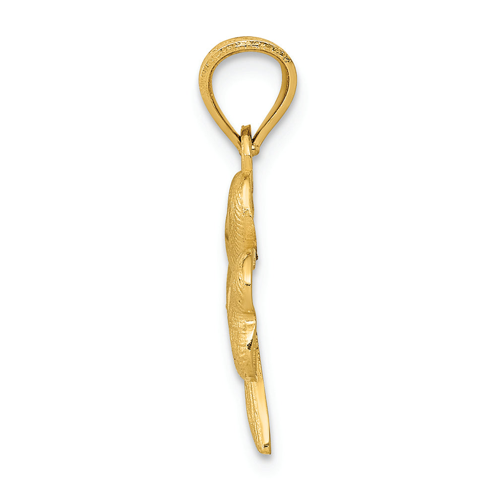 FJC Finejewelers 14k Yellow Gold Shamrock Charm