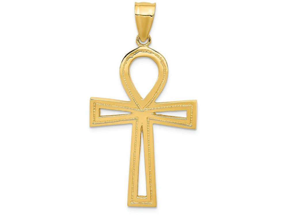 FJC Finejewelers 14k Yellow Gold Ankh Cross Charm