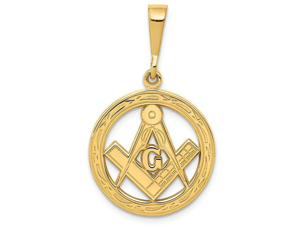 FJC Finejewelers 14k Yellow Gold Masonic Charm
